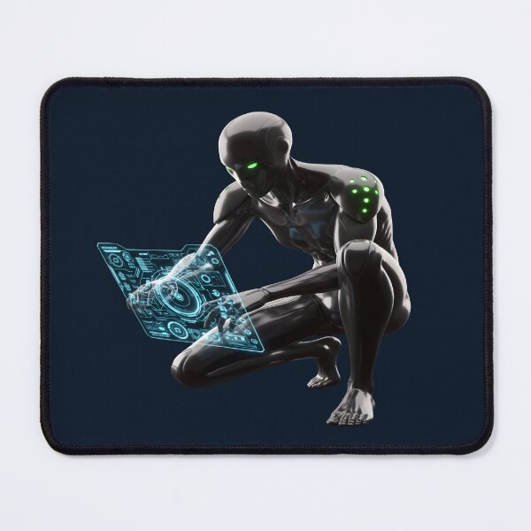 Item preview, Futuristic Black Humanoid Android designed and sold by Dakson Design - Fantasy Art.