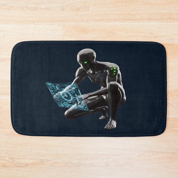 Item preview, Futuristic Black Humanoid Android  designed and sold by Dakson Design - Fantasy Art.
