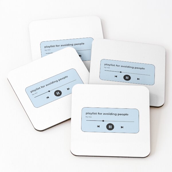 Item preview, playlist for avoiding people (music player) (pastel light blue version) designed and sold by Hi-kari.