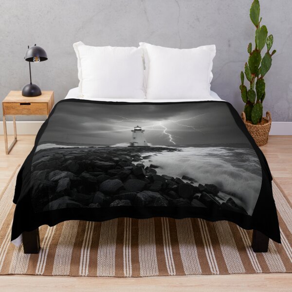 Item preview, LONELY LIGHTNING LIGHTHOUSE AT THE STORMY SEASIDE ocean navigation ocean exploration sailing ships navigate avoid shipwrecks huge waves rough seas designed and sold by Jt41.