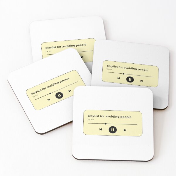 Item preview, playlist for avoiding people (music player) (pastel light yellow version) designed and sold by Hi-kari.