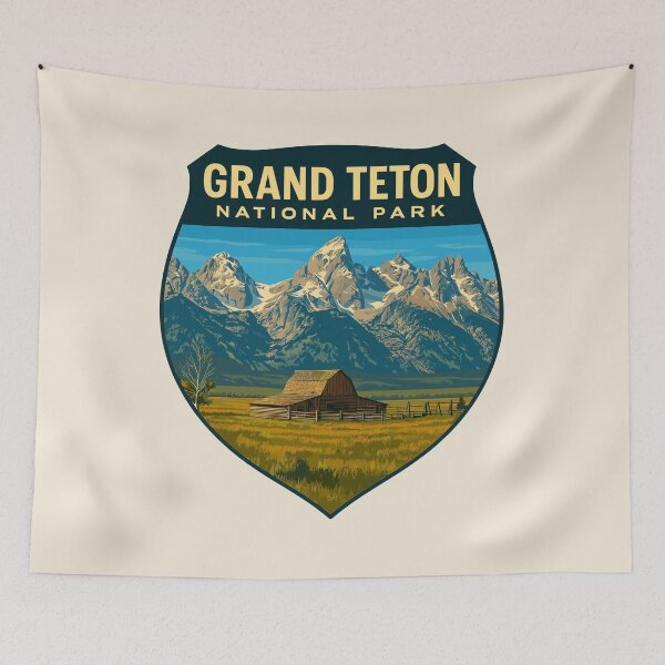 Item preview, Grand Teton National Park Retro Sticker designed and sold by Gideon Emmerich.