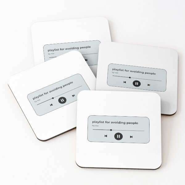 Item preview, playlist for avoiding people (music player) (pastel grey version) designed and sold by Hi-kari.