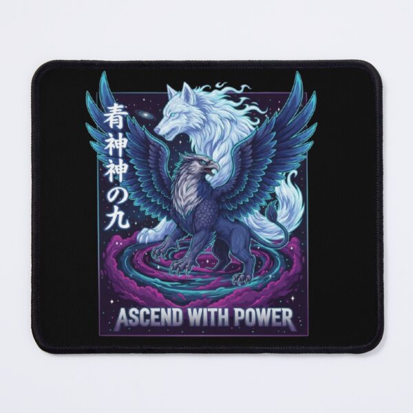 Item preview, Ascend With Power – Mythical Wolf Griffin Fantasy Art designed and sold by Dogandesighn.