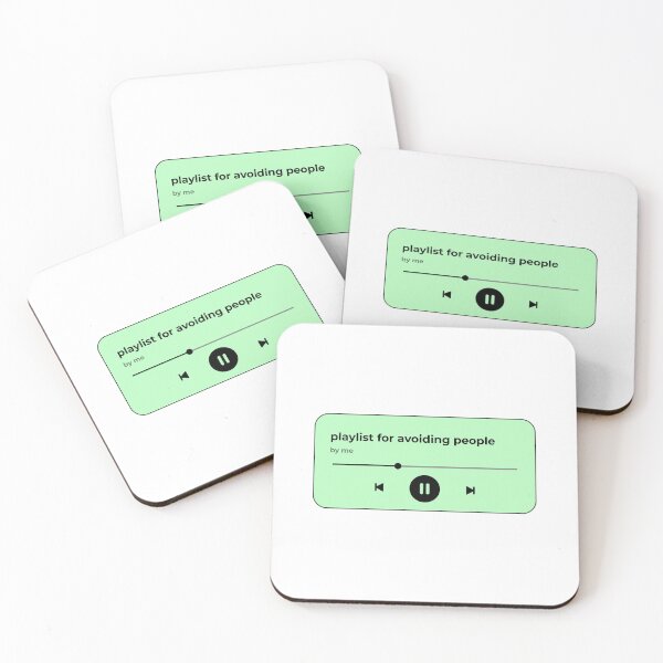 Item preview, playlist for avoiding people (music player) (light mint green version) designed and sold by Hi-kari.