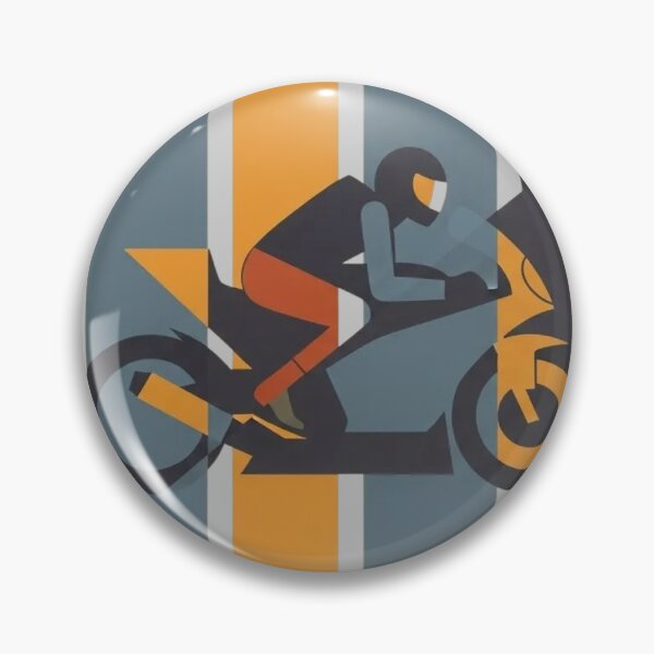 Item preview, Isle of Man TT Races Retro Geometric Motorcycle Poster designed and sold by KiwiRider.
