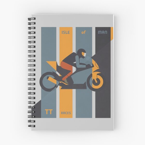 Item preview, Isle of Man TT Races Retro Geometric Motorcycle Poster designed and sold by KiwiRider.