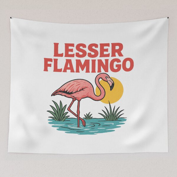 Item preview, Lesser Flamingo T-shirt Design designed and sold by PopPizzazz.