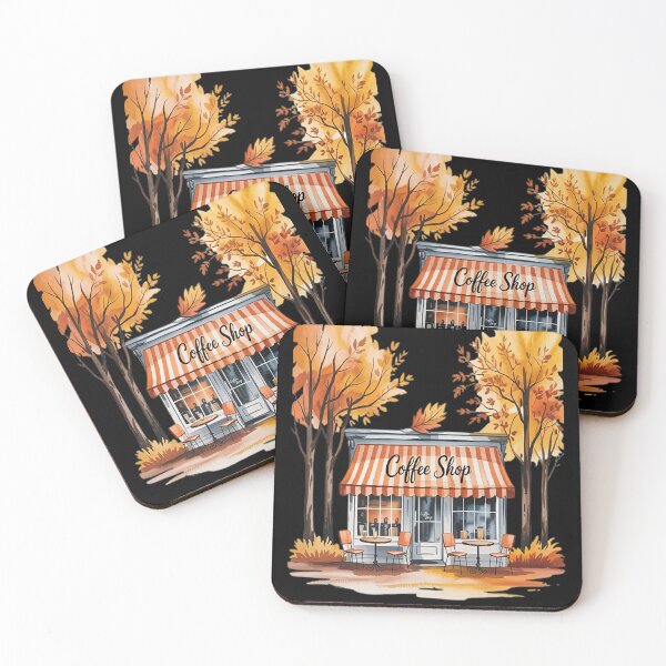 Item preview, Warm & Inviting Cozy Fall Coffee Shop designed and sold by SignaturalGen.