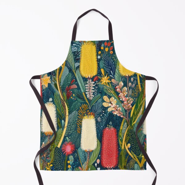 Item preview, Australian Native Floral Pattern – Banksia & Bottlebrush Folk Art designed and sold by TroyTheTerrific.