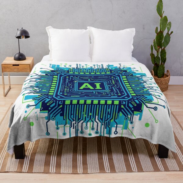 Item preview, Digital Brain AI Chip Core Circuitry Blueprint designed and sold by MartinxMarie.
