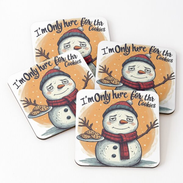 Item preview, I'm Only Here for the Cookies - Funny Snowman designed and sold by Mido-artister.