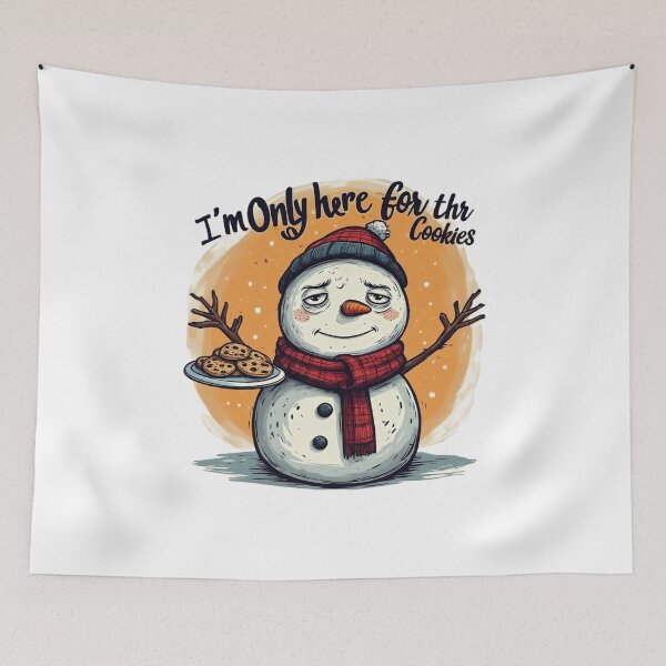 Item preview, I'm Only Here for the Cookies - Funny Snowman designed and sold by Mido-artister.