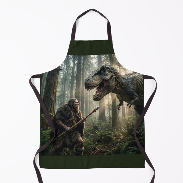 Item preview, Well, This is Awkward: Tyrannosaurus Meets Neanderthal designed and sold by Tridentulus.