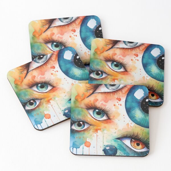 Item preview, modern wall art of eyes designed and sold by alan tunnicliffe.