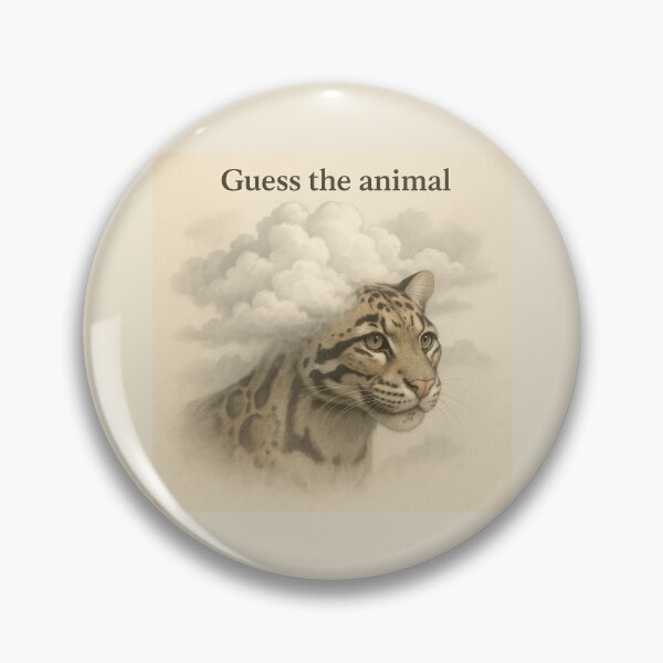 Item preview, Clouded Leopard Art – Guess the Animal Wildlife Illustration  designed and sold by GeoWild Designs.
