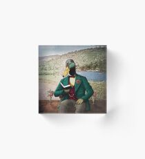 Monsieur Mallard Reading an Improving Book Acrylic Block