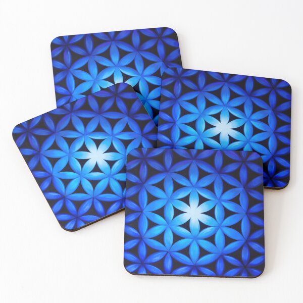 Item preview, Blue Flower of Life Boho Glow designed and sold by shantilovesart.