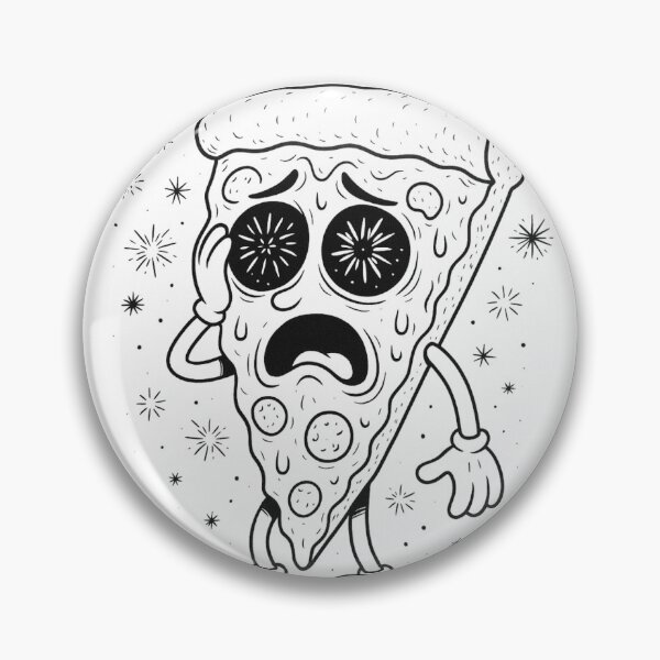 Item preview, Hungover Pizza – Funny New Year Coloring Page designed and sold by ComedyInkFactor.