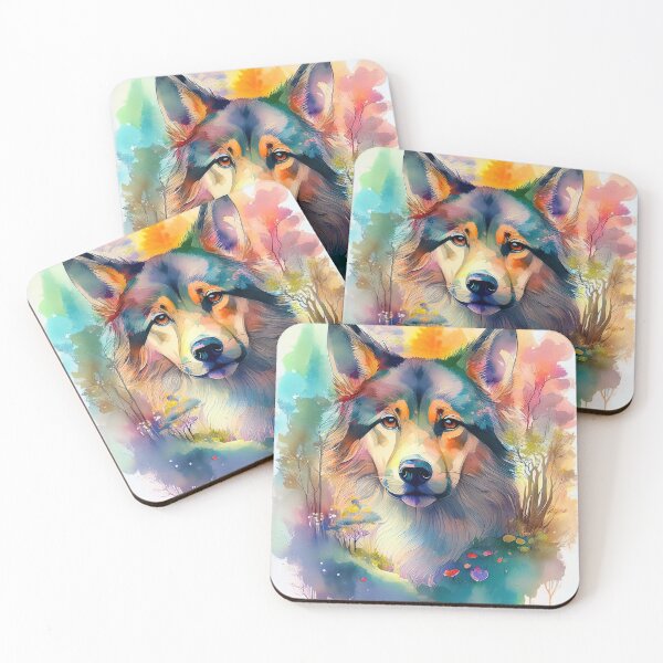Item preview, ai generated watercolour portrait of a dog art designed and sold by alan tunnicliffe.