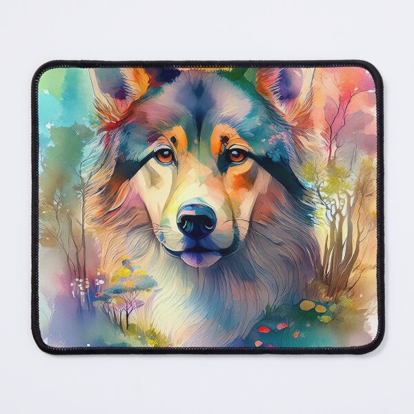 Item preview, ai generated watercolour portrait of a dog art designed and sold by alan tunnicliffe.