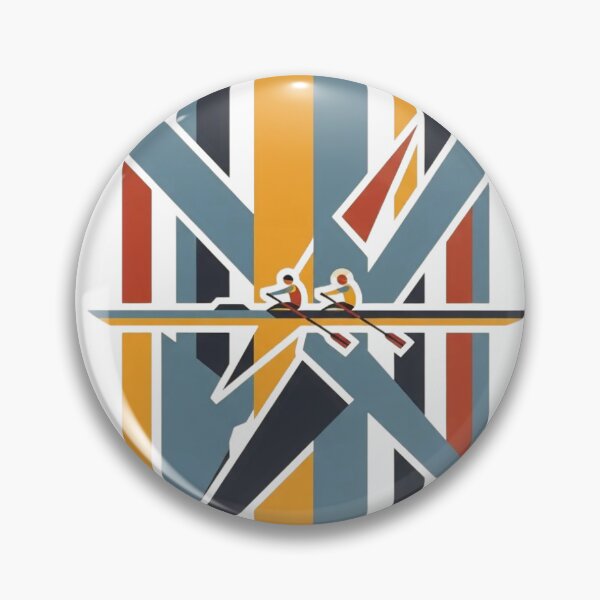Item preview, Retro Rowing Boat Geometric Sports Abstract Poster designed and sold by KiwiRider.