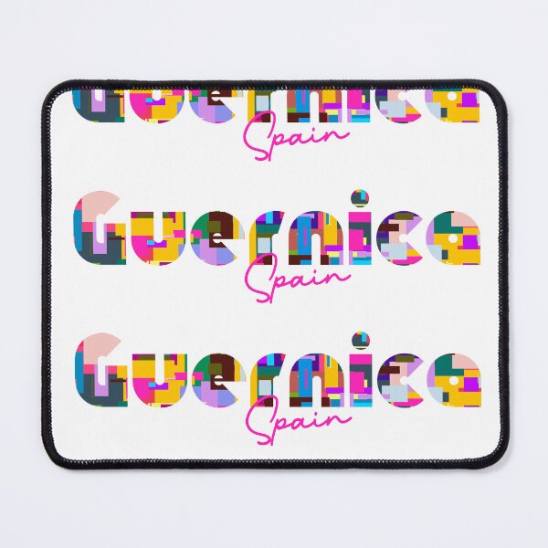 Item preview, Guernica, Spain, Vibrant Abstract City Typography Art designed and sold by Wanderful-roads.