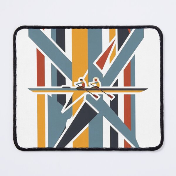 Item preview, Retro Rowing Boat Geometric Sports Abstract Poster designed and sold by KiwiRider.