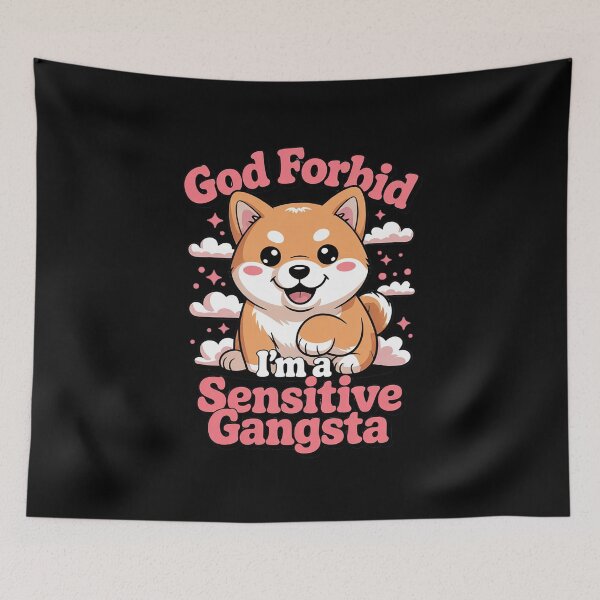 Item preview, Womens Funny God Forbid I'm A Sensitive Gangsta Cute Cozy0  designed and sold by RuthGAArt.
