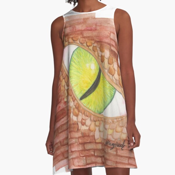 Graffiti, fantasy series, watercolor A-Line Dress
