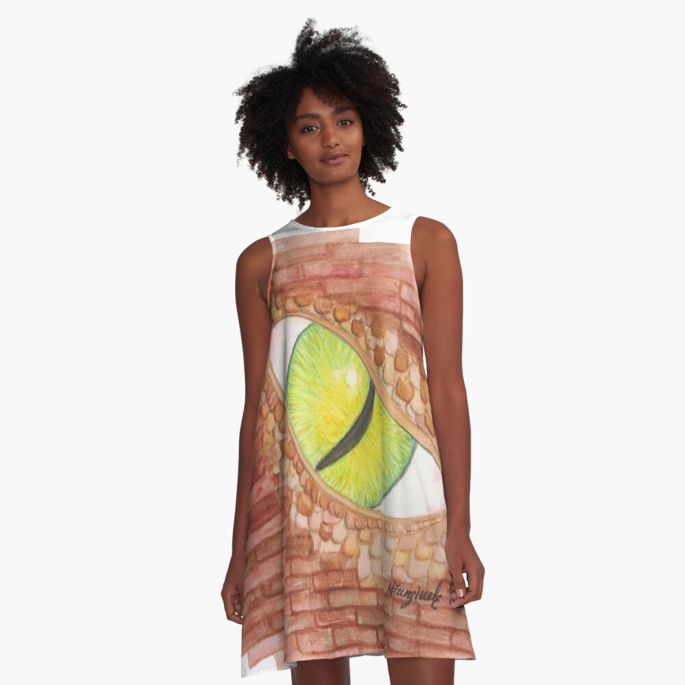 Graffiti, fantasy series, watercolor A-Line Dress