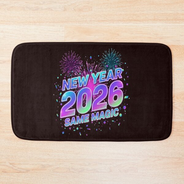 Item preview, New Year 2026 Same Magic, Colorful Fireworks Typography Design designed and sold by Aarvya Fashion Club ( A.F.C ).