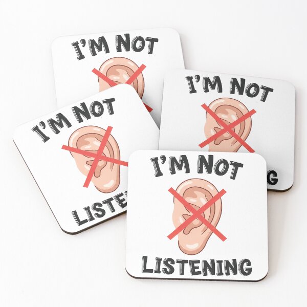 Item preview, I’m Not Listening – Funny Crossed Ears Illustration designed and sold by nuel-art.