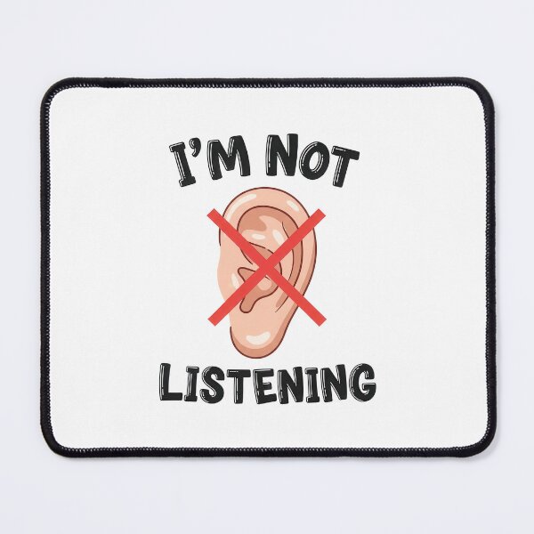 Item preview, I’m Not Listening – Funny Crossed Ears Illustration designed and sold by nuel-art.