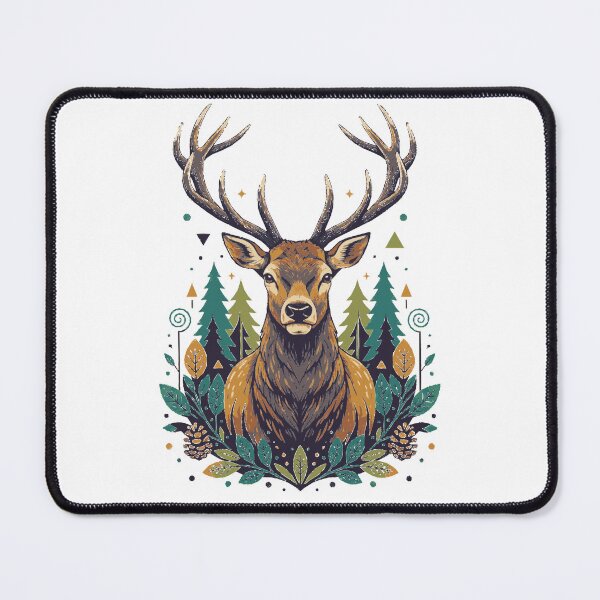 Item preview, Majestic Stag Forest Spirit Geometric Nature Art designed and sold by MartinxMarie.