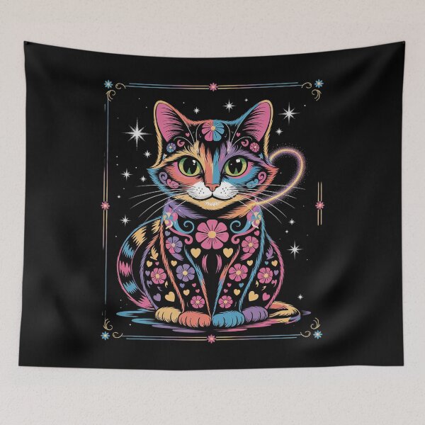 Item preview, Floral Mexican Alebrije Cat Cute Halloween Men Women Kids  designed and sold by RoyTill0Art.