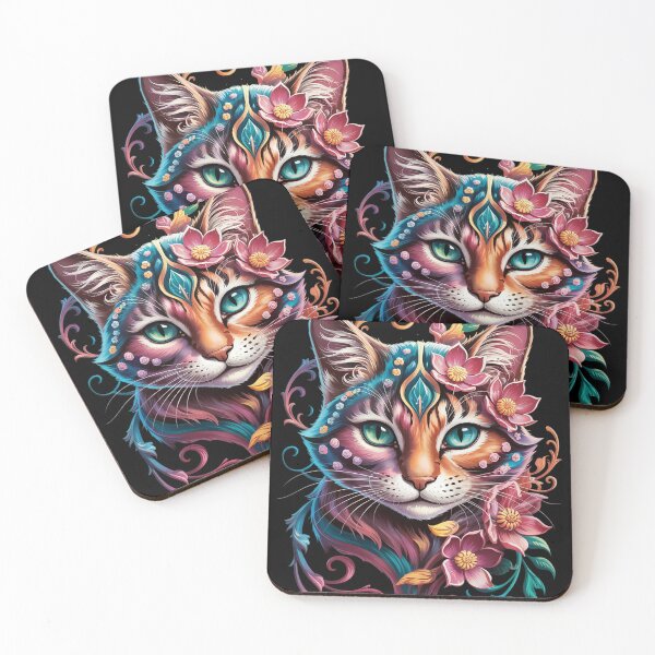Item preview, Floral Mexican Cat Day of the Dead Dia De Muertos Women  designed and sold by RoyTill0Art.