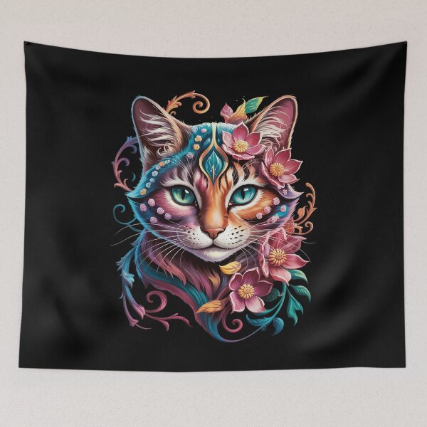 Item preview, Floral Mexican Cat Day of the Dead Dia De Muertos Women  designed and sold by RoyTill0Art.