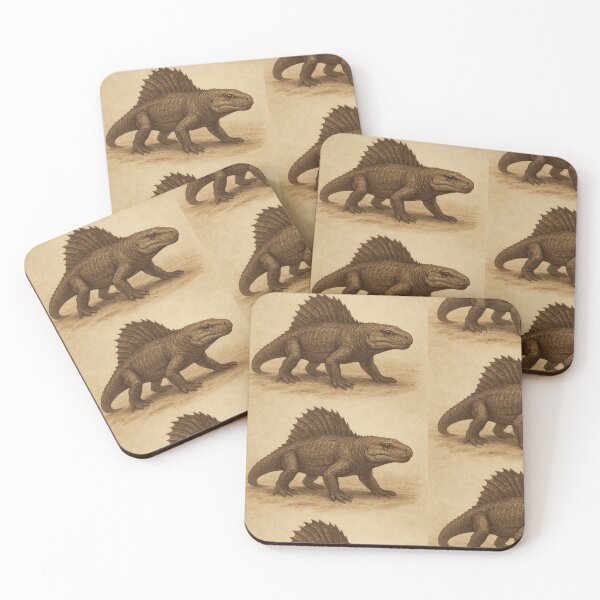 Item preview, The Permian Majesty: Dimetrodon in Vintage Sepia Tones designed and sold by PrehistoryPulse.