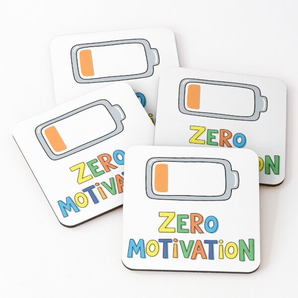 Item preview, Zero Motivation – Low Battery Energy Illustration designed and sold by nuel-art.