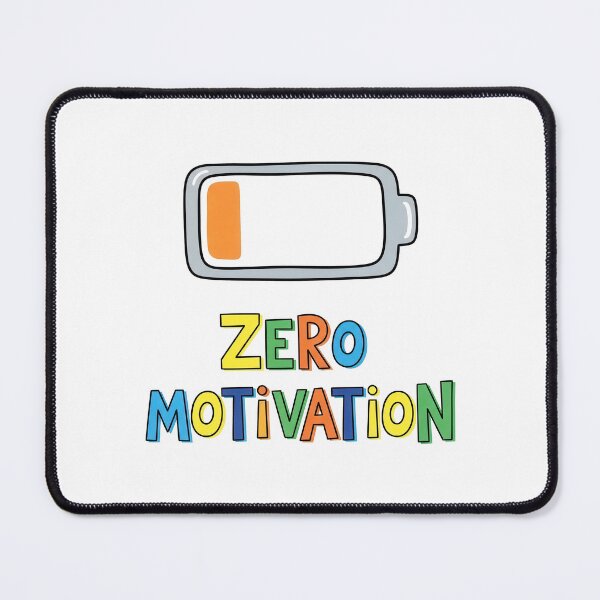 Item preview, Zero Motivation – Low Battery Energy Illustration designed and sold by nuel-art.