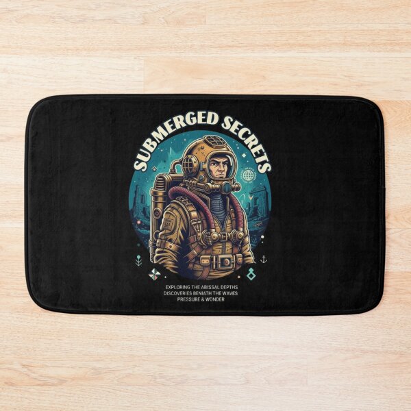 Item preview, Submarine Secrets – Vintage Deep Sea Diver Illustration designed and sold by Dogandesighn.