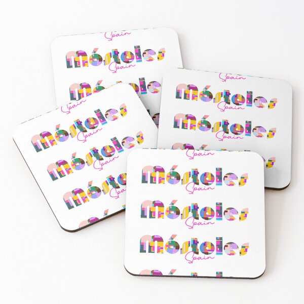 Item preview, Móstoles, Spain, Vibrant Abstract City Typography Art designed and sold by Wanderful-roads.