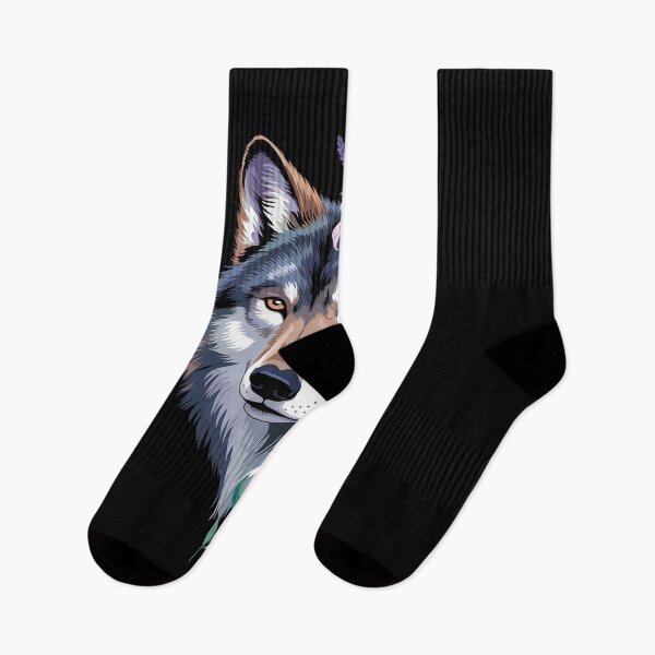 Item preview, Floral Wolf Aesthetic Flowers Wolf Face for Wolves Lover  designed and sold by RoyTill0Art.