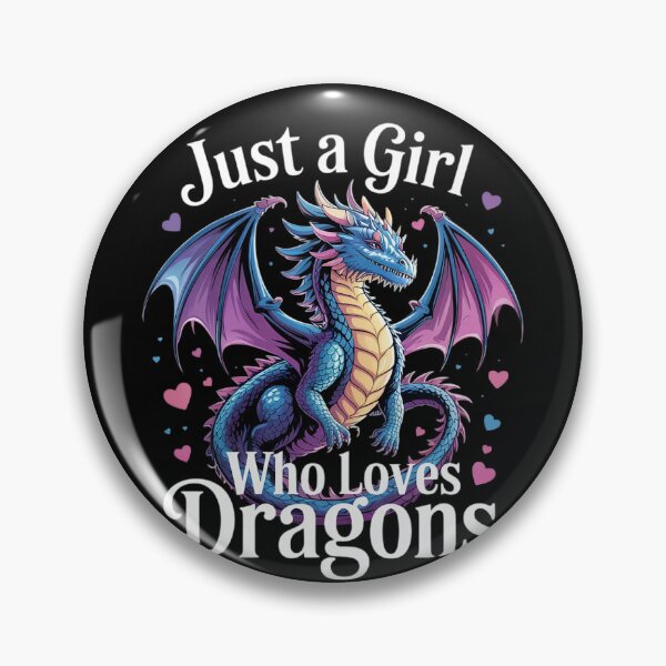 Item preview, Just A Girl Who Loves Dragons Women's Girls Cute Dragon  designed and sold by RuthGAArt.