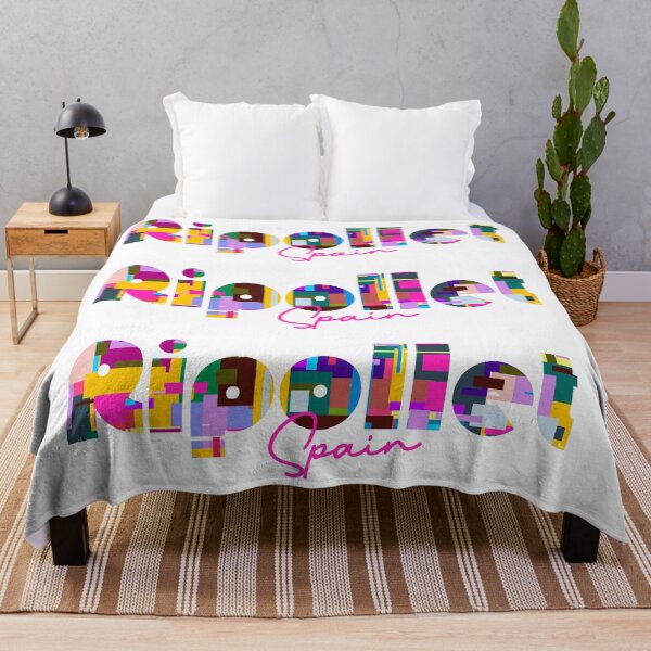 Item preview, Ripollet, Spain, Vibrant Abstract City Typography Art designed and sold by Wanderful-roads.