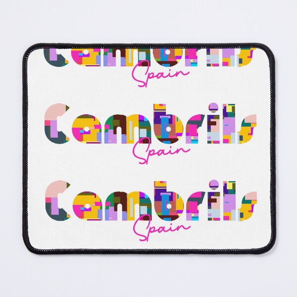 Item preview, Cambrils, Spain, Vibrant Abstract City Typography Art designed and sold by Wanderful-roads.
