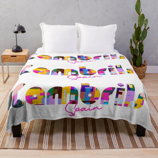 Item preview, Cambrils, Spain, Vibrant Abstract City Typography Art designed and sold by Wanderful-roads.