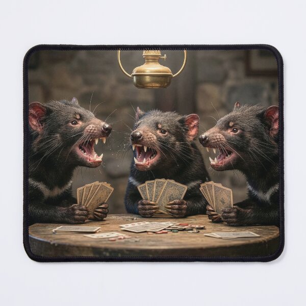 Item preview, Tasmanian Devils Play Four Card Poker designed and sold by Tridentulus.