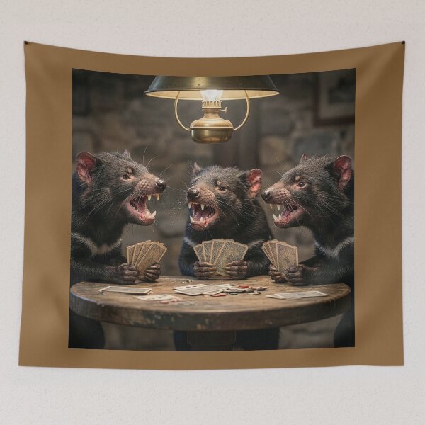 Item preview, Tasmanian Devils Play Four Card Poker designed and sold by Tridentulus.